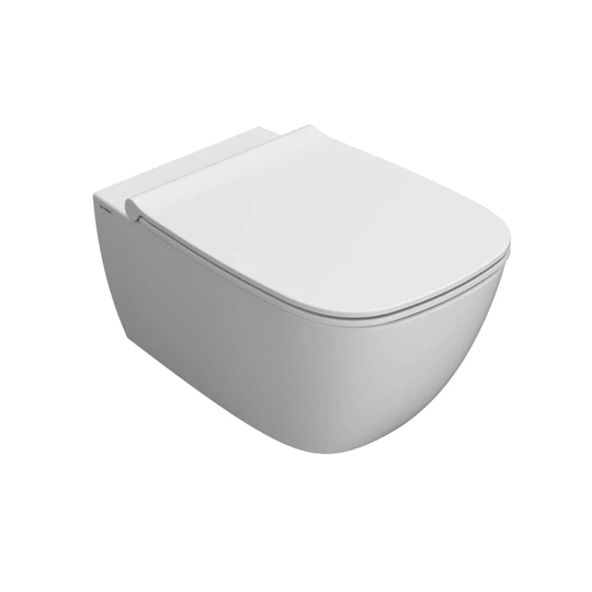 Globo Genesis Toalettsete - Soft-close Hvit Matt