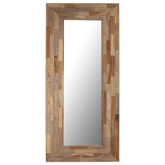 vidaXL spejl genanvendt teak 50 x 110 cm