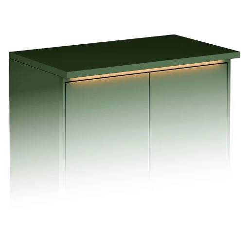 Gustavsberg Graphic topplate med belysning, 60 x 36 cm, grønn
