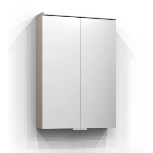 Sarek Speilskap 50 Blond eik LED