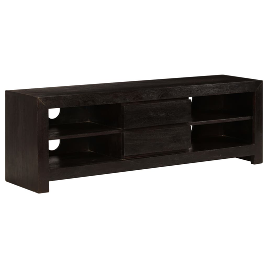 vidaXL tv-skab massivt akacietræ 120 x 30 x 40 cm mørkebrun