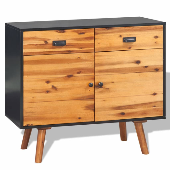 vidaXL skænk massivt akacietræ 90 x 33,5 x 83 cm