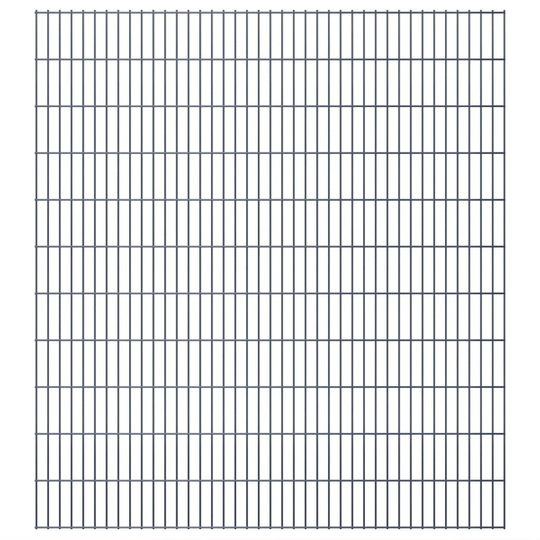 vidaXL havehegnspaneler 2D 2,008x2,23 m 14 m (total længde) grå