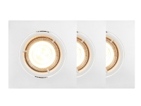 Nordlux Carina Smart Light Square 3-Kit, Intelligent lysspot, Hvid, Bluetooth, GU10, 2200 K, 6500 K