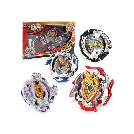 Superblade Top Plate battle set 4-pack - Rød