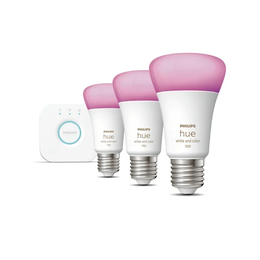 Philips Hue E27 White COLOR Ambience , starter kit, 3-pack