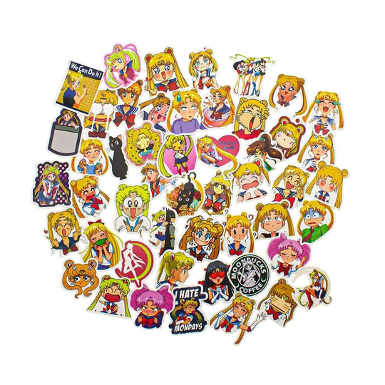 50x Klistermærker - Sailor Moon