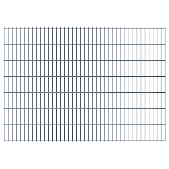 vidaXL havehegnspaneler 2D 2,008x1,43 m 48 m (total længde) grå