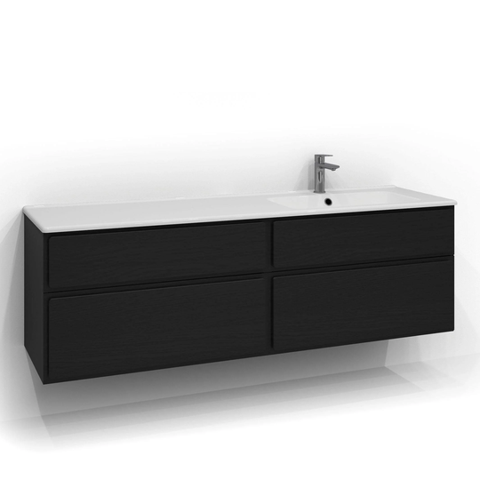 Svedbergs Forma Kontur Servantskap 160cm / 45cm Svart eik