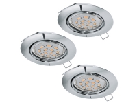 EGLO PENETO INDBYGN.SÆT KIP LED 3X5W KROM