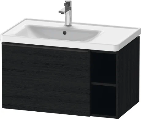 Duravit D-Neo servantskap, hylle til høyre, 78,4x45,2 cm, sort eik