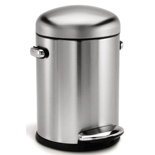 Simplehuman Outlet: Retro Avfallsbøtte 4,5L Matt Krom