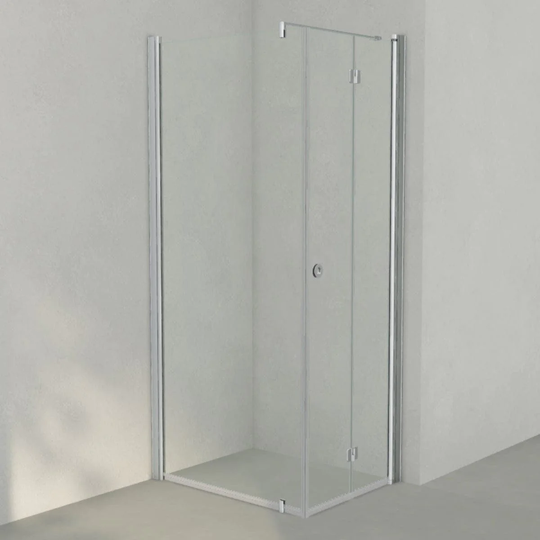 INR Iconic Nordic Rooms Dusjhjørne Linc 13 Flex Original Matt Aluminium / 70x90cm Høyre Hengslet