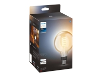 Philips Hue White ambiance - LED-filament-lyspære - form: G125 - klar finish - E27 - 7 W (tilsvarende 40 W) - klasse G - varmt til køligt hvidt lys - 2200-4500 K