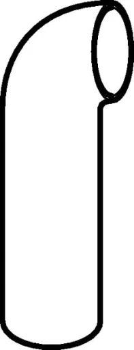 90 mm x 90 ° Bøyning med liten radius svart PEH Geberit