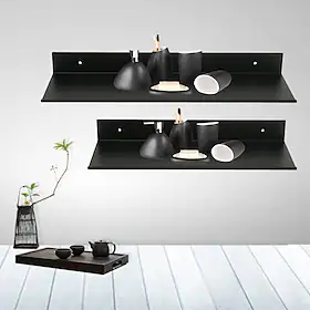 veggmontert stativ baderomsutstyr aluminium svart hyller kjøkken vegghylle dusj oppbevaringsstativ 30-50cm