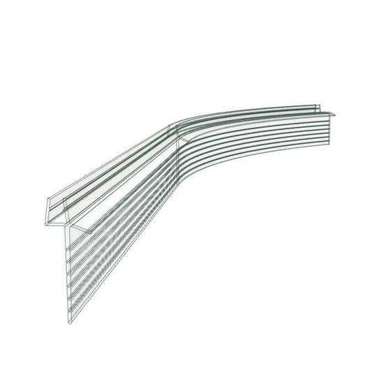 Vikingbad Subbelist Liam Buet PVC H51mm Rivbar - B79cm Klar / Høyre