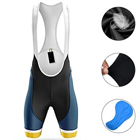 21Grams Herre Bib Shorts Sykkel Sykkelshorts Med Seler Bukser Fjellsykling Veisykling sport Grafisk Stribe 3D Pute Pustende Ultrafiolettbestandig Hurtigtørkend