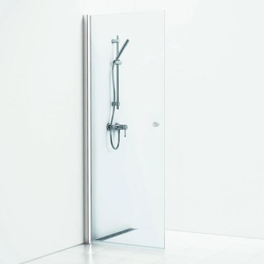 Svedbergs Skoga Dusjnisje Rett Enkel Krom / 70cm Klart Glass