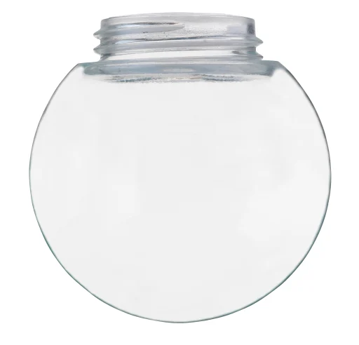 Glasskuppel Glob Ø150 mm, H133 mm, gjenger 84,5 mm, klar