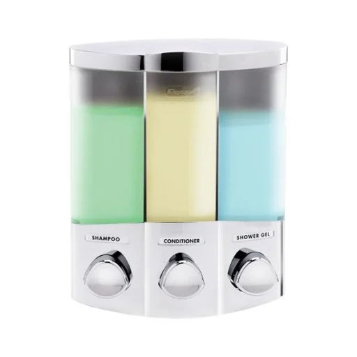 Hefe Trio såpedispenser, krom
