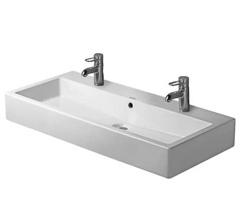 Duravit Vero Servant m/WonderGliss, 2 Tapphull & Overløp - 100x47 cm