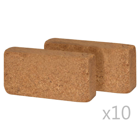 vidaXL coir-blokke 20 stk. 650 g 20 x 10 x 4 cm