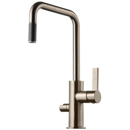 Tapwell Arm887 Kjøkkenarmatur Uttrekk+Avstengning Brushed Nickel