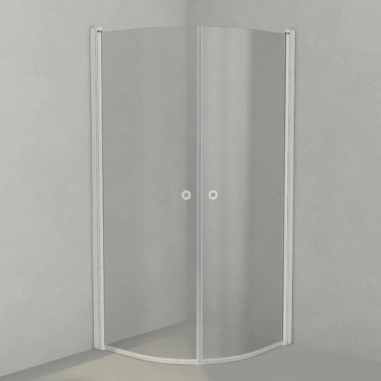 INR Iconic Nordic Rooms Dusjhjørne Linc Niagara Original, Grått Glass Hvit Matt / 90x90cm