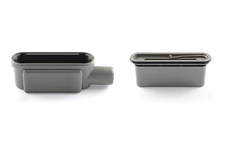 Unidrain 1415 Utløpshus Ø50 mm Vannrett Sideutløb m/Vannlås - Innbygningshøyde 86 mm
