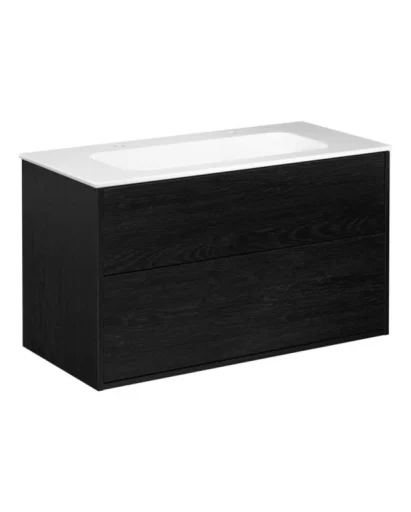 Gustavsberg Artic møbelpakke, 100x46,5 cm, sort ask/hvit