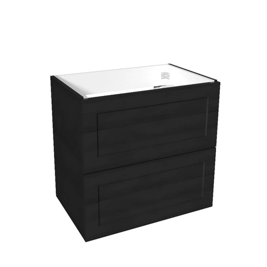 Vikingbad MIE Slim Ramme Servantskap - Mål: (B60/90)Xh57xd39 cm Svart eik / 60cm