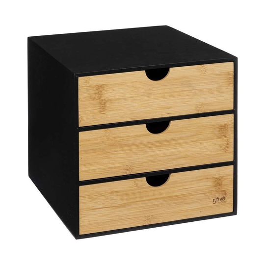 Skrivebordsopbevaring med 3 skuffer - 31 x 25 cm