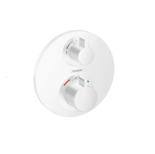 Hansgrohe Ecostat S dusjbatteri t/innbygging m/omskifter, matt hvit
