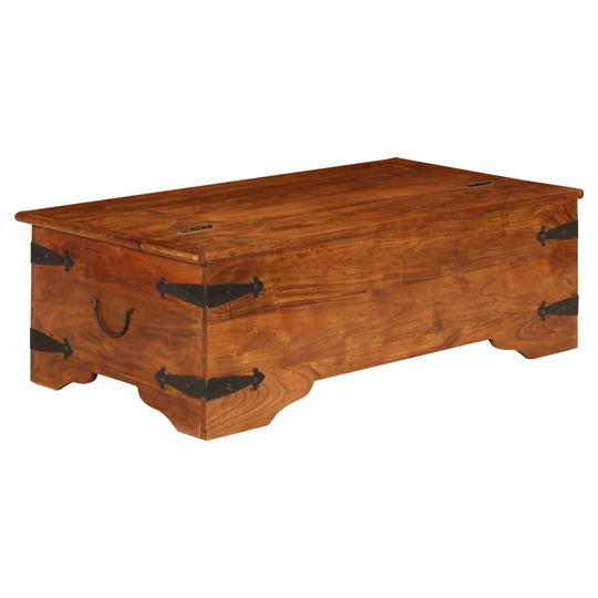 vidaXL sofabord massivt akacietræ sheeshamfinish 110 x 55 x 35 cm