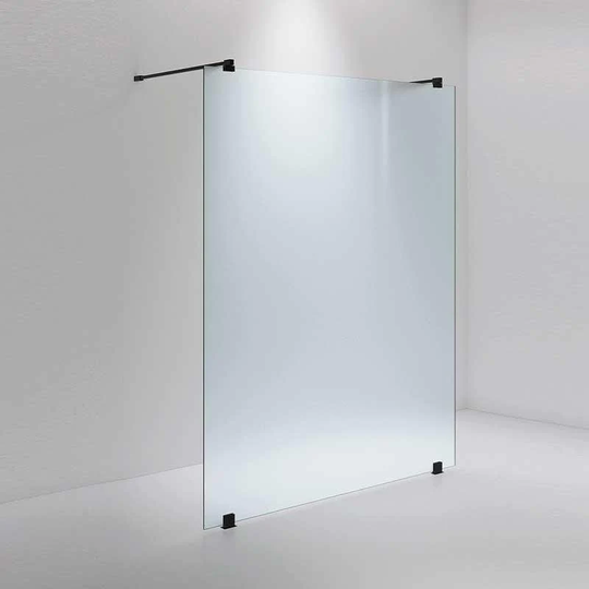 INR Iconic Nordic Rooms Dusjvegg ARC 43 Måltilpasset Svart Matt / Frostet Glass