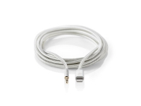 Nedis - Lightning til hovedtelefon-jackstikkabel - Lightning han til stereo mini-jackstik han - 1 m - aluminium - for Apple iPad/iPhone/iPod (Lightning)