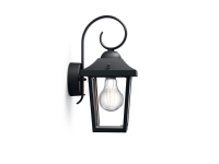 Philips myGarden Væglampe, Udendørs vægbelysning, Sort, Aluminium, IP44, I, Dukket op