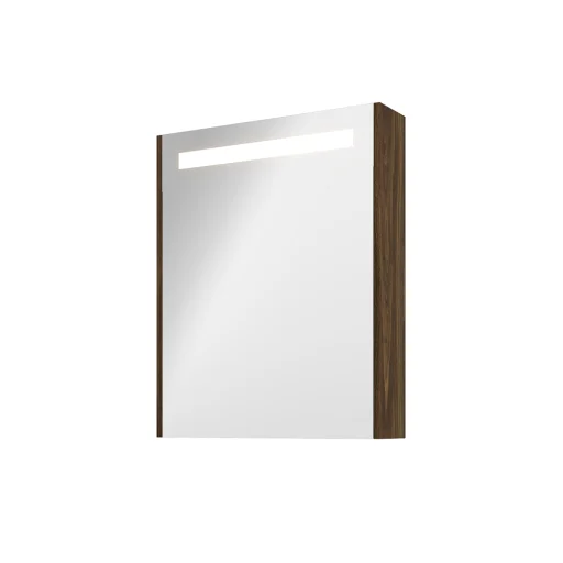Sanibell Proline speilskab m/LED-belysning, 60x74cm, cabana eik paneler