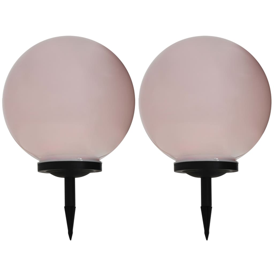vidaXL udendørs solcellelamper 2 stk. LED kugleformet 40 cm RGB
