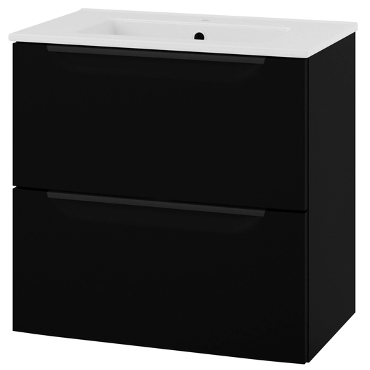Linn Bad Mari Smal D35cm Servantskap Svart Matt / 60cm