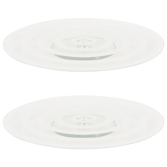 vidaXL roterende serveringstallerkener 2 stk. 30 cm hærdet glas