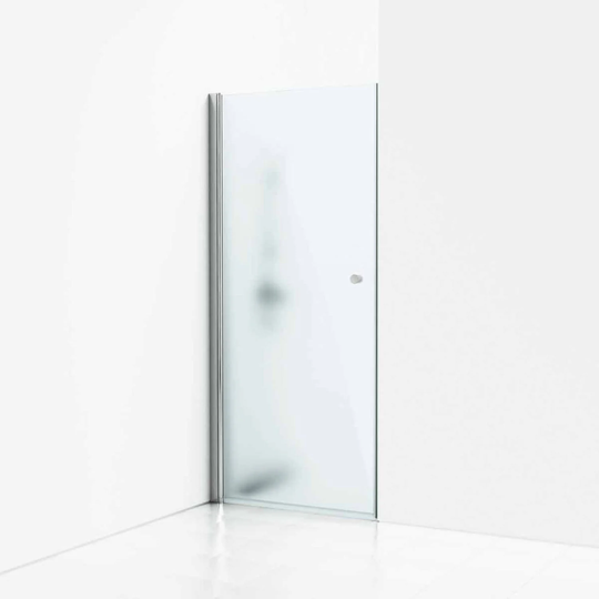 Svedbergs Skoga Dusjdør Rett Krom / 97cm Frostet Glass