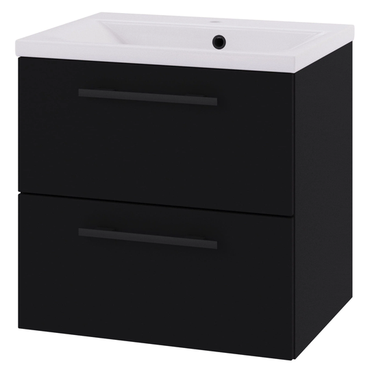 Linn Bad Ingrid D45cm Servantskap Svart Matt / 60cm 2 Skuffer