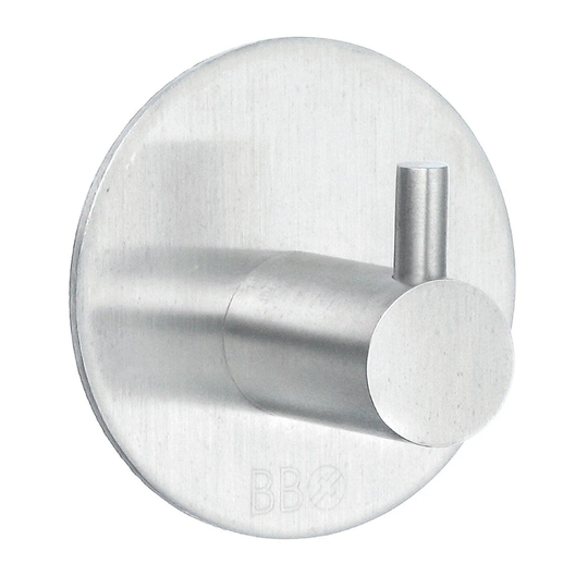 Beslagsboden Enkel Krok 1101 - Selvklebende Matt Krom