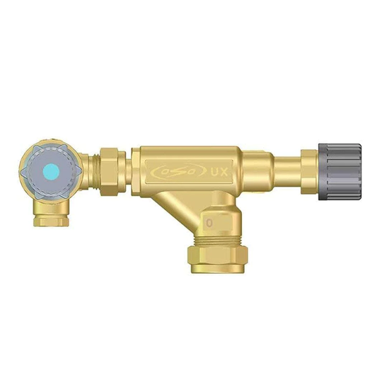 OSO Hotwater Kombiventil for Toppmontasje - Blandeventil og Sikkerhetsventil Ux15