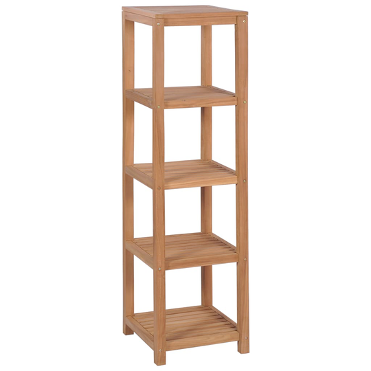 vidaXL badeværelsesstativ 4 etager massivt teak 42 x 42 x 165 cm