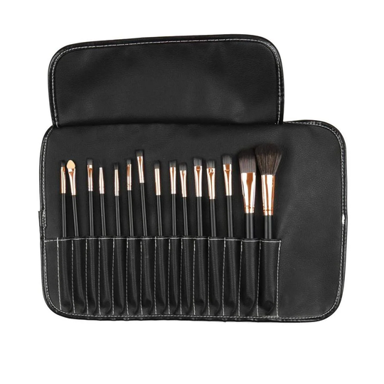 Make-up børster med etuier - 15 børster