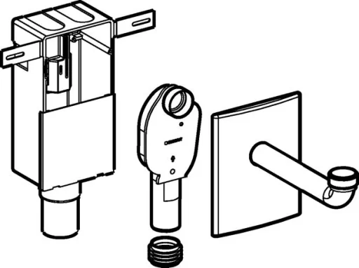 Indb. vannlås for hv 5/4" x 50 mm krom