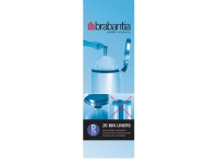 Brabantia Size D - Skraldespandsforing - løbesnor - høj-densitets polyethylen (HDPE) - hvid - pakke med 20